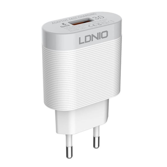 Carregador Ldnio QC3.0 USB Lightning Wh | ByteNova