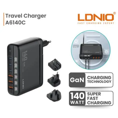 Carregador Tomada Ldnio 140W Eu/us/uk 3 USB-C + 3 USB-a | ByteNova