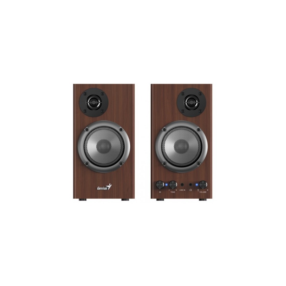 Colunas Genius Sp-HF500B 16W Two-Way Madeira | ByteNova