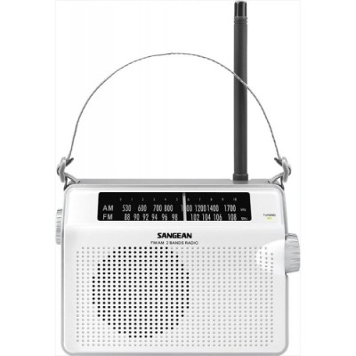 Rádio (Branco – Analógico – FM/AM – Bateria) SANGEAN | ByteNova