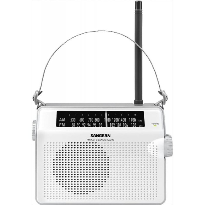 Rádio (Branco – Analógico – FM/AM – Bateria) SANGEAN | ByteNova