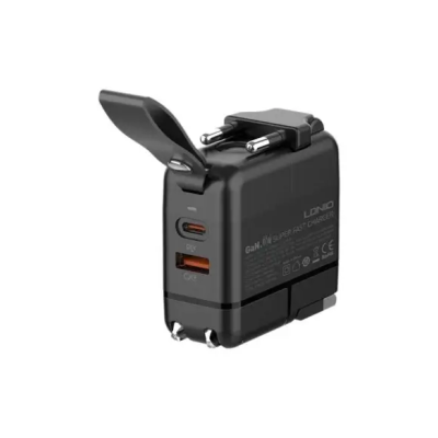 Carregador Tomada Ldnio 65W Eu/uk 2 USB-C + 1 USB-a | ByteNova