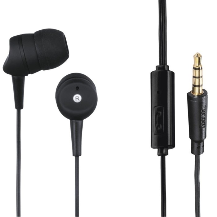 Auricular com Microfone 3,5MM Jack Preto Hama | ByteNova