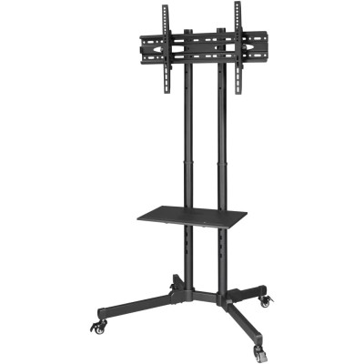 Trolley Suporte de tv 191CM (75′) Altura Ajustável Preto | ByteNova