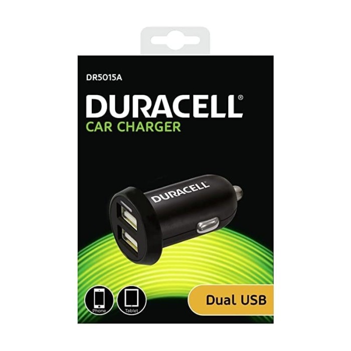 Carregador USB-a Duo 1A/2.4A de Isqueiro P/carro Duracell | ByteNova