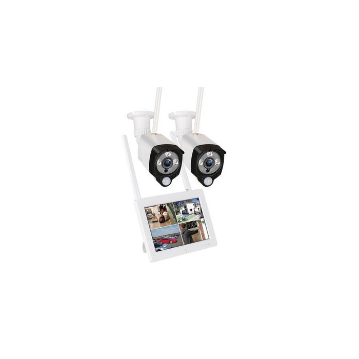 Kit Vigilancia Wireless 4CH 7″ LCD Touch 2*C2019AN3M Cam | ByteNova