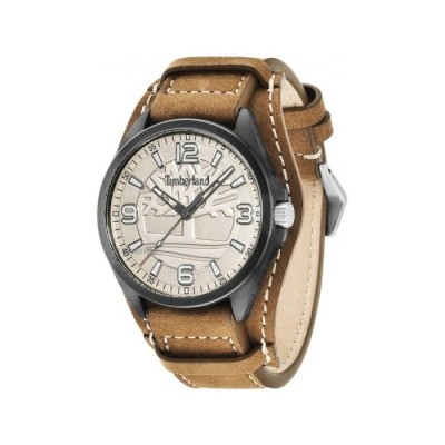 Relógio Timberland Sebbins Para Homem Em Bege/Preta Couro | ByteNova