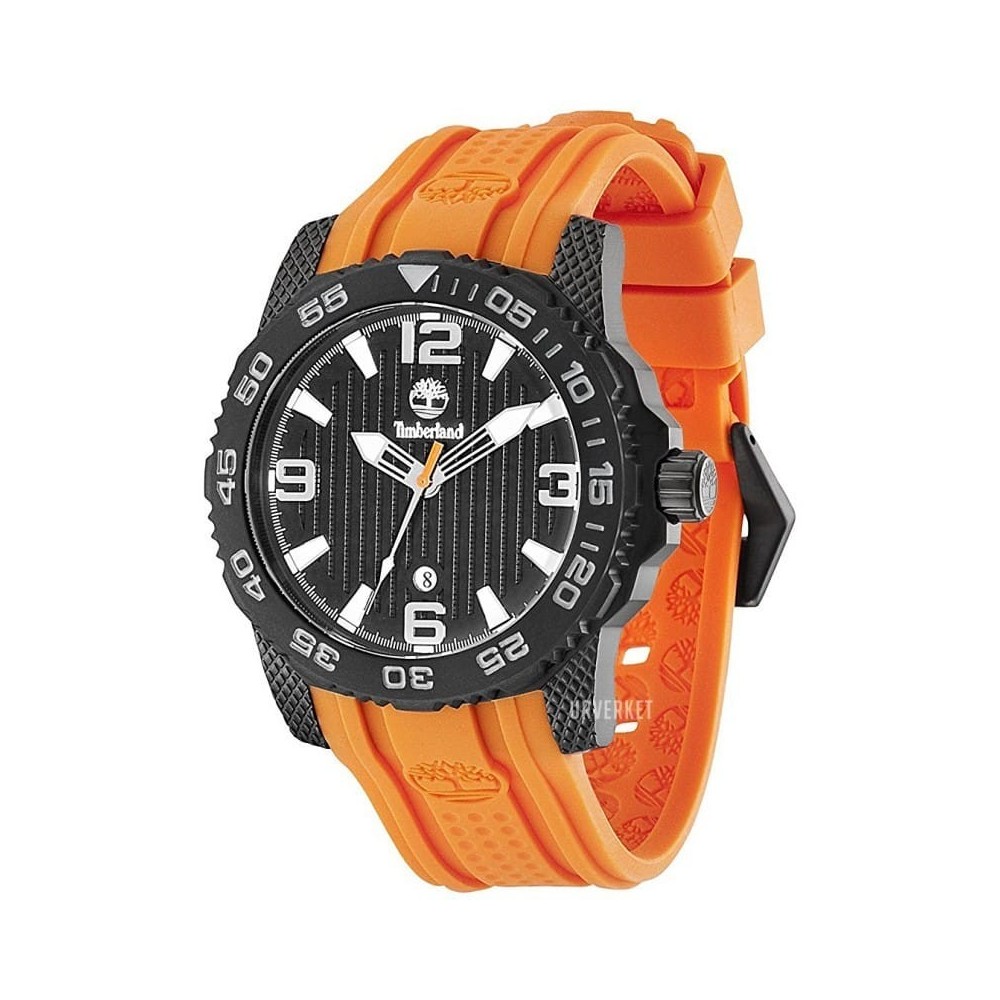 Relógio Timberland Sandown Unisexo Em Preto/Laranja | ByteNova