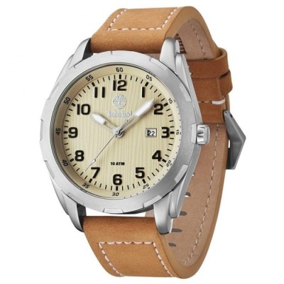 Relógio Timberland Newmarket Para Homem Em Bege/Couro | ByteNova