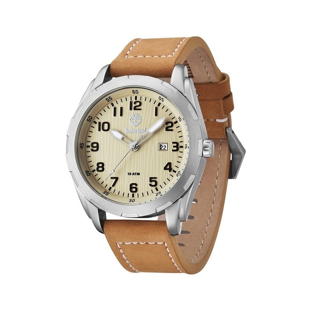 Relógio Timberland Newmarket Para Homem Em Bege/Couro | ByteNova