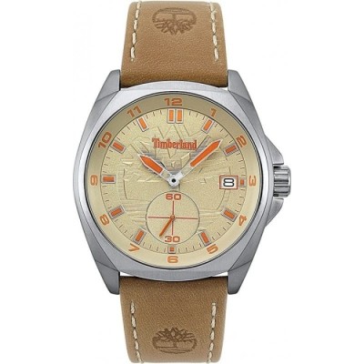 Relógio Timberland Hutchington Para Homem Em Bege/Couro | ByteNova