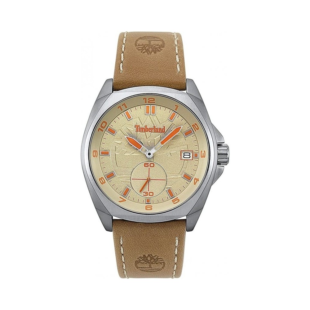 Relógio Timberland Hutchington Para Homem Em Bege/Couro | ByteNova