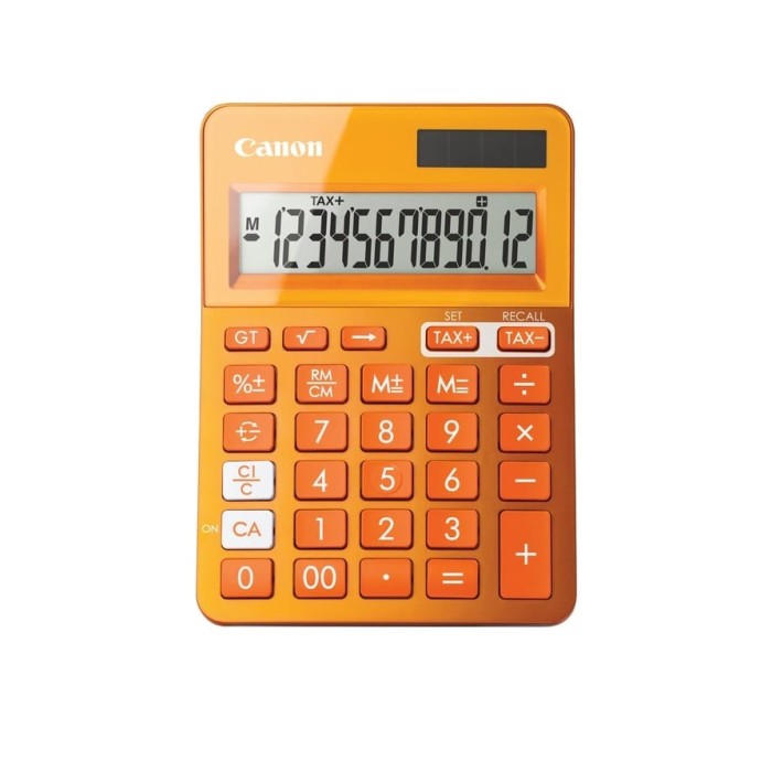 Calculadora Ls-123K Laranja 12 Digitos Canon | ByteNova