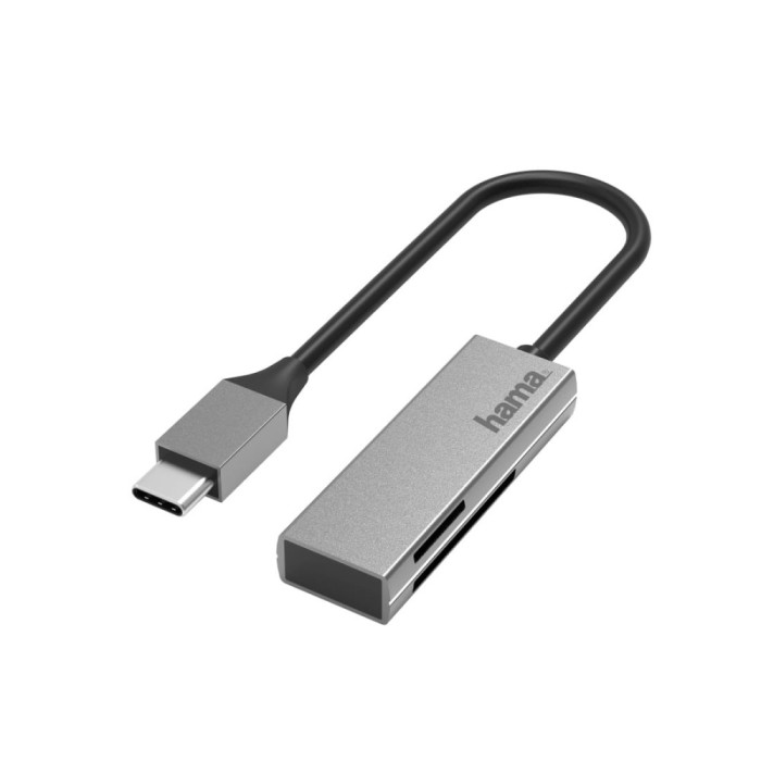 Leitor Cartões USB-C + SD 3.0 SD Micro SD Aluminio Hama | ByteNova