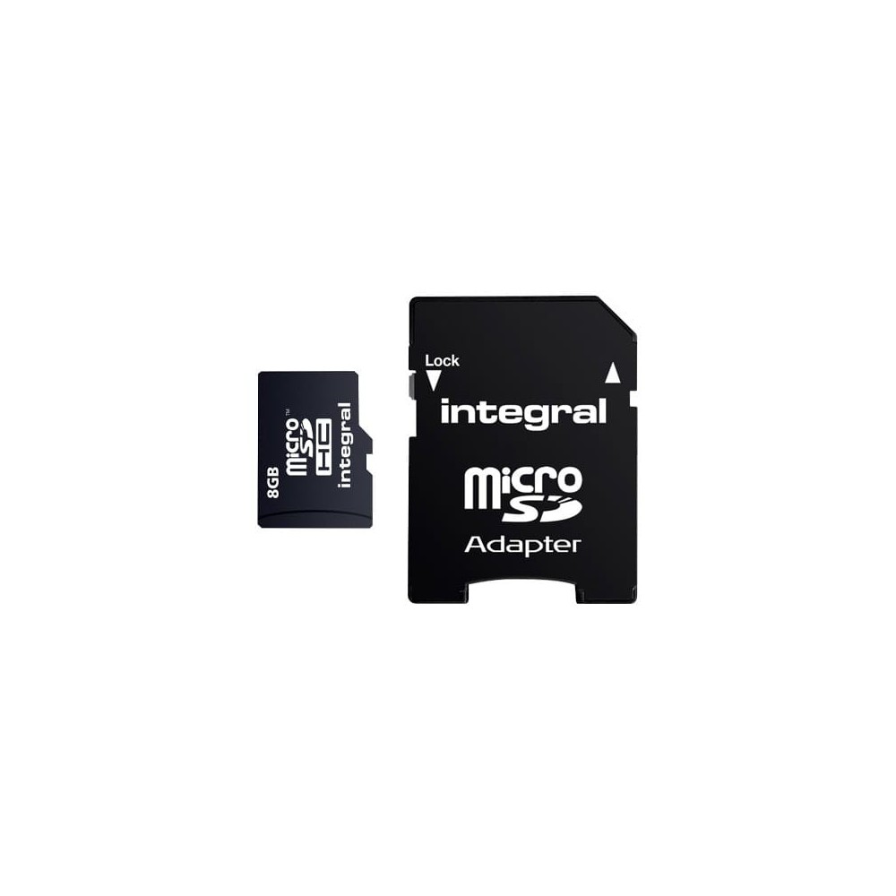 Cartão De Memória Micro SDHC 08GB + Adaptador SD INTEGRAL | ByteNova