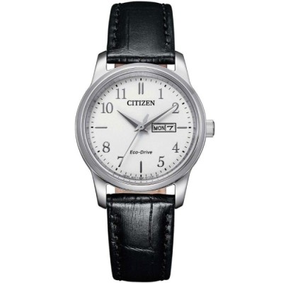 Relógio Citizen Eco-Drive Para Mulher Em Branco/Couro | ByteNova