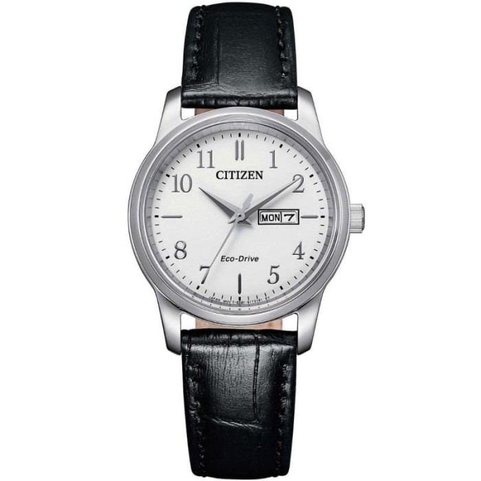 Relógio Citizen Eco-Drive Para Mulher Em Branco/Couro | ByteNova