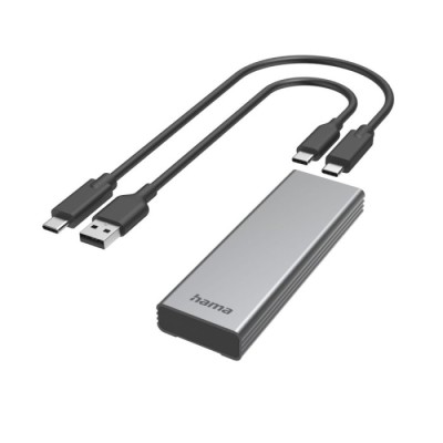 Caixa USB para Disco Rígido SSD M.2 SATA + NVMe /HAMA | ByteNova