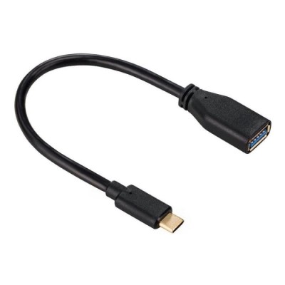 Cabo Conversor USB Com Tomada USB 3.0-A 5Gbits/s 15cm HAMA | ByteNova