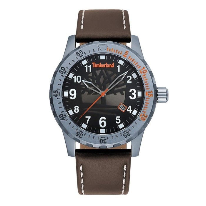 Relógio Timberland Clarksburg Para Homem Em Cinza/Couro | ByteNova