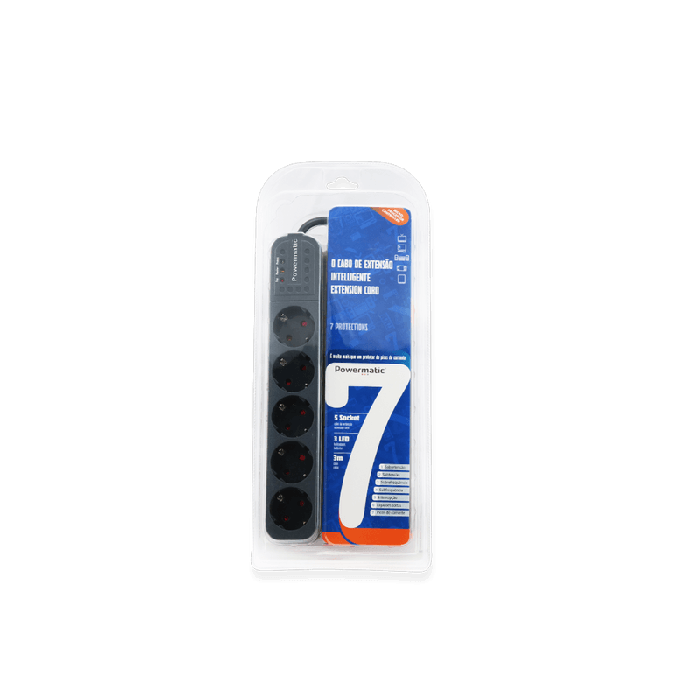 Protector 16A Calha 5 Tomadas Powermatic | ByteNova