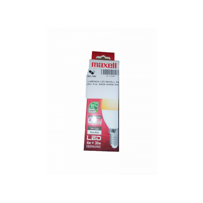 Lâmpada LED Maxell 4W, 220V, E14, 3000K Warm Branca | ByteNova