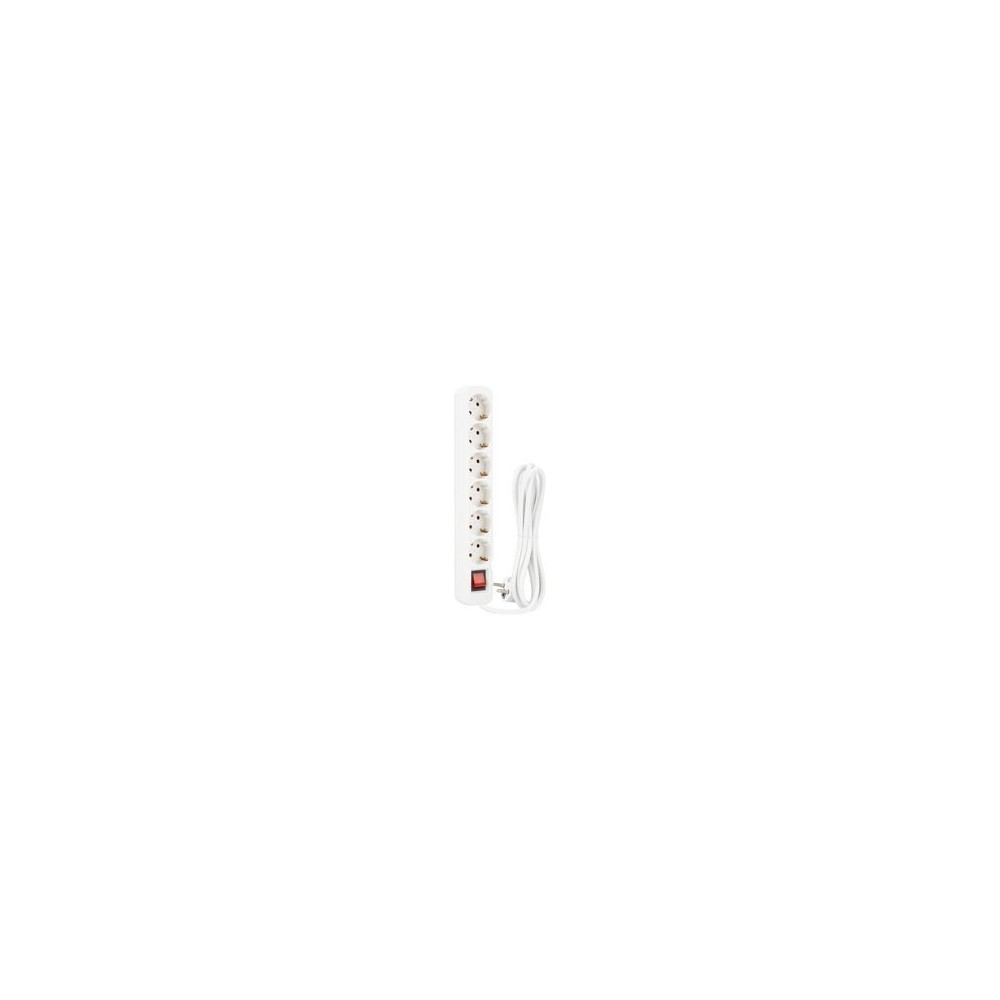 Bloco Tomadas 6 Soquet 3MT C/int Branco | ByteNova