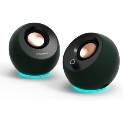 Coluna Creative 2.0 Pebble Se USB-C Rgb Preto | ByteNova