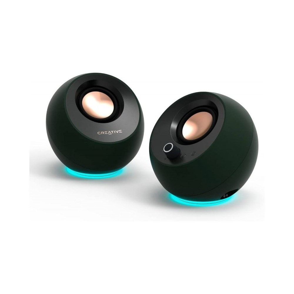 Coluna Creative 2.0 Pebble Se USB-C Rgb Preto | ByteNova