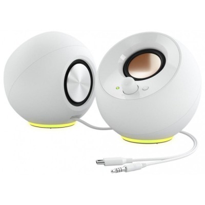 Coluna Creative 2.0 Pebble Se USB-C Rgb Branco | ByteNova