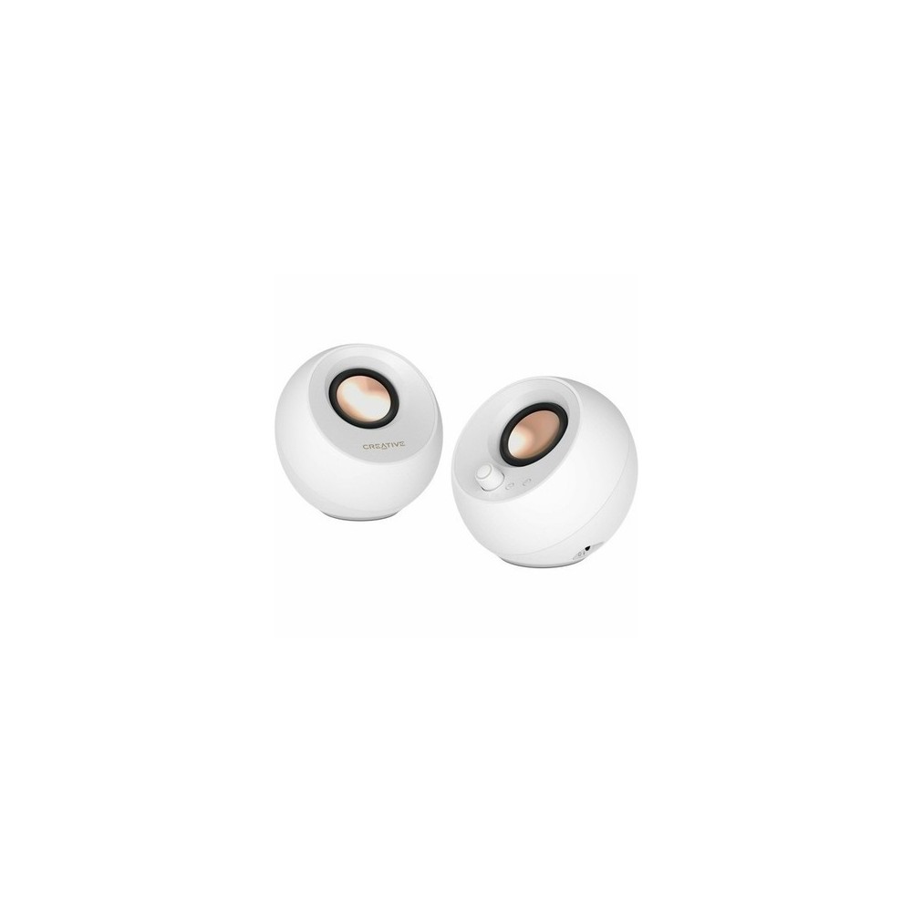 Coluna Creative 2.0 Pebble Pro BT/USB/3.5MM Rgb Branco | ByteNova