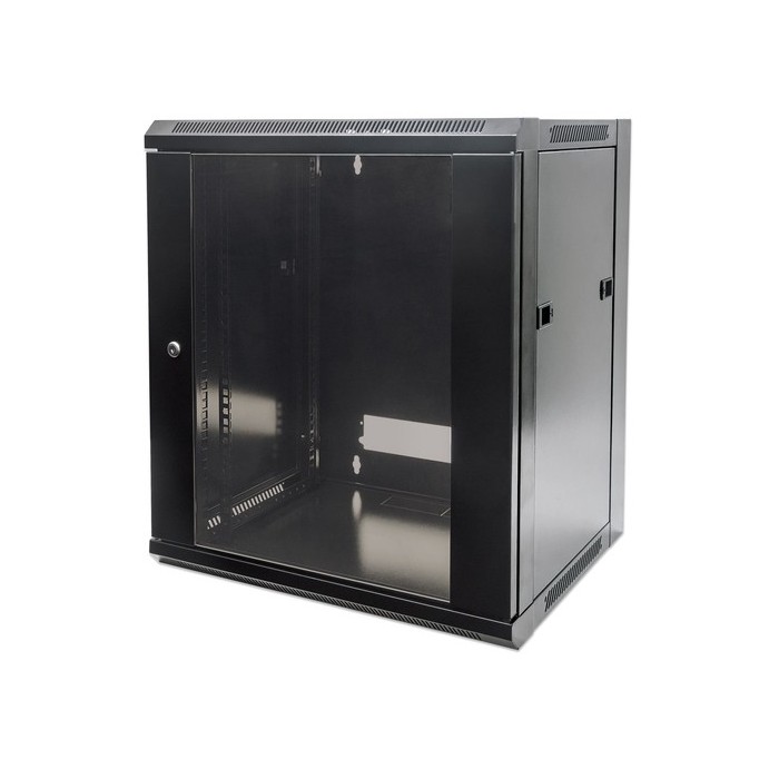 Armario 12U 570X450 Int 19″ Aço Preto | ByteNova