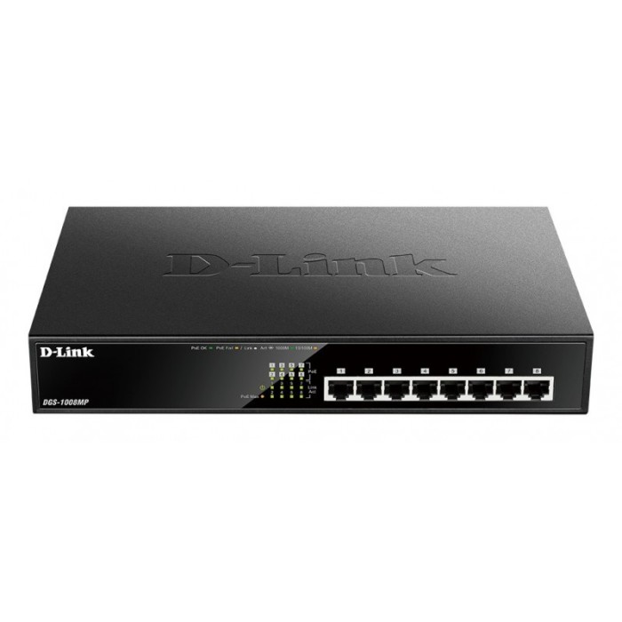 Switch 8 D-Link 10/100/1000 S/gestão Max POE 125W | ByteNova