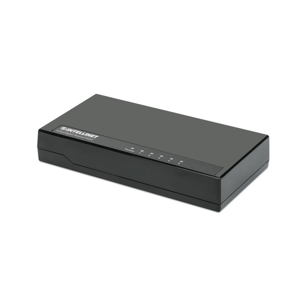 Switch 5 Intellinet 10/100/1000 Gigabit Plastico Preto | ByteNova