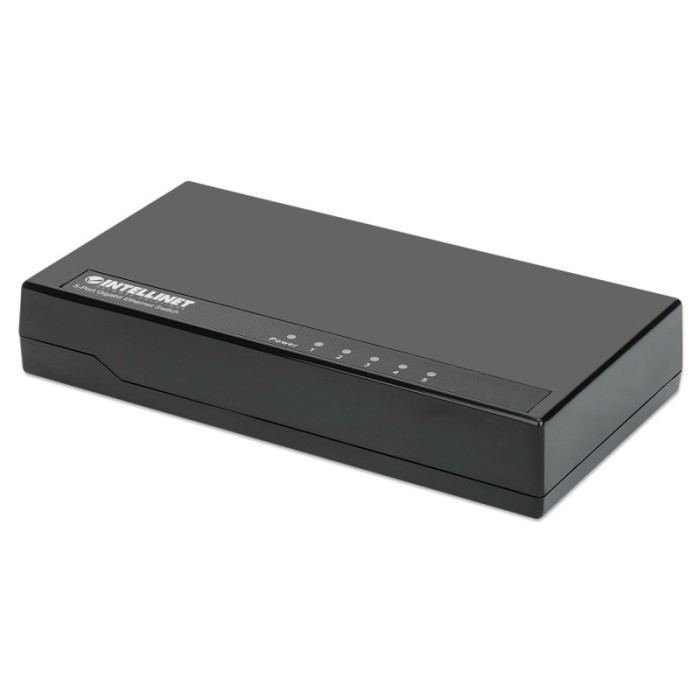 Switch 5 Intellinet 10/100/1000 Gigabit Plastico Preto | ByteNova