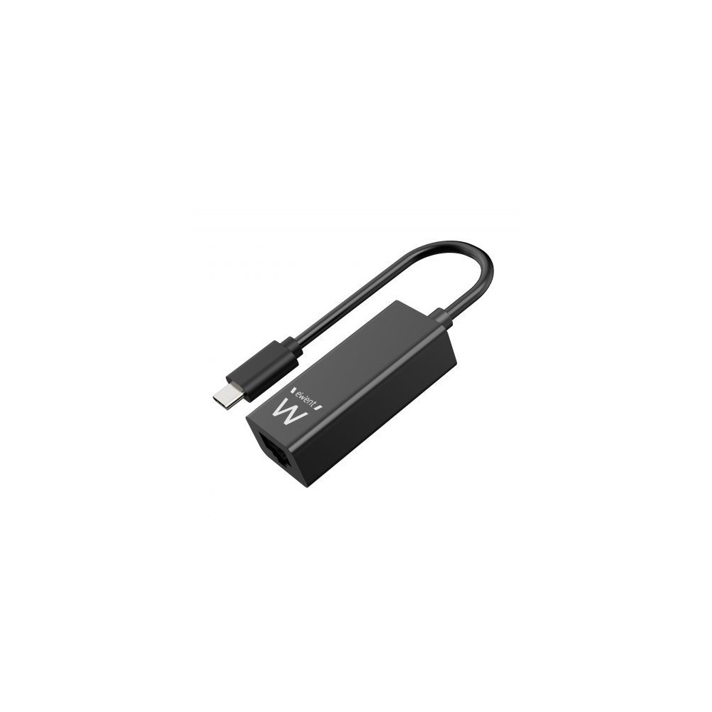 Adapt Ewent USB-C To RJ45 Gigabit Preto | ByteNova