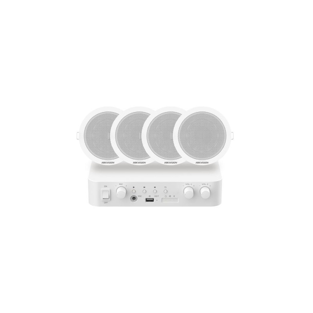 Kit de áudio híbrido com amplificador de rede de 80 W e 4 | ByteNova
