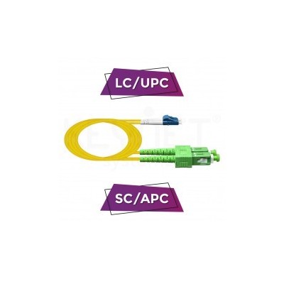 Patch Cord DX hib LC/UPC-SC/APC SM A2 3mm LSZH-FR | ByteNova