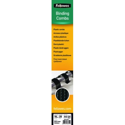 Fe Argolas Plastic A4 10MM/25 Preta | ByteNova