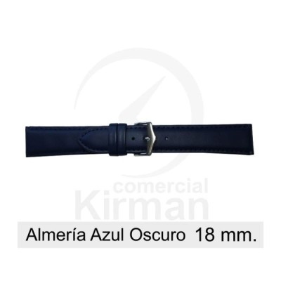 Bracelete Couro Azul Escuro 18MM Almeria | ByteNova