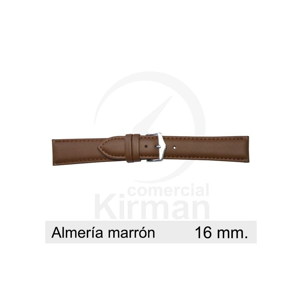 Bracelete Couro Castanha 16MM Almeria | ByteNova