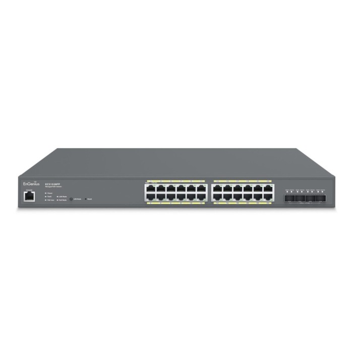 Cloud Managed 24 Port PoE+ Switch Gigabit 410W | ByteNova