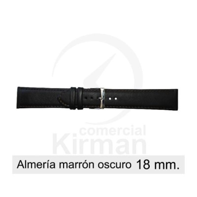 Bracelete Couro Castanha Escura 18MM Almeria | ByteNova