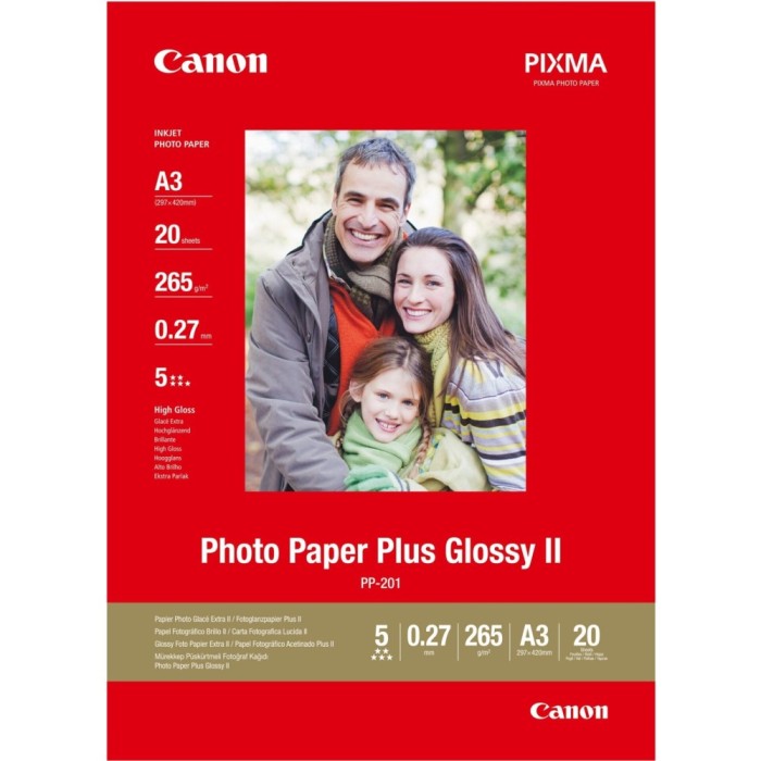Papel Fotográfico Brilhante Canon PP-201 A3 – 20 Folhas | ByteNova