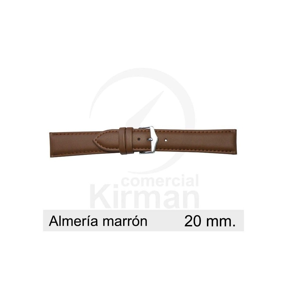 Bracelete Couro Castanha 20MM Almeria | ByteNova