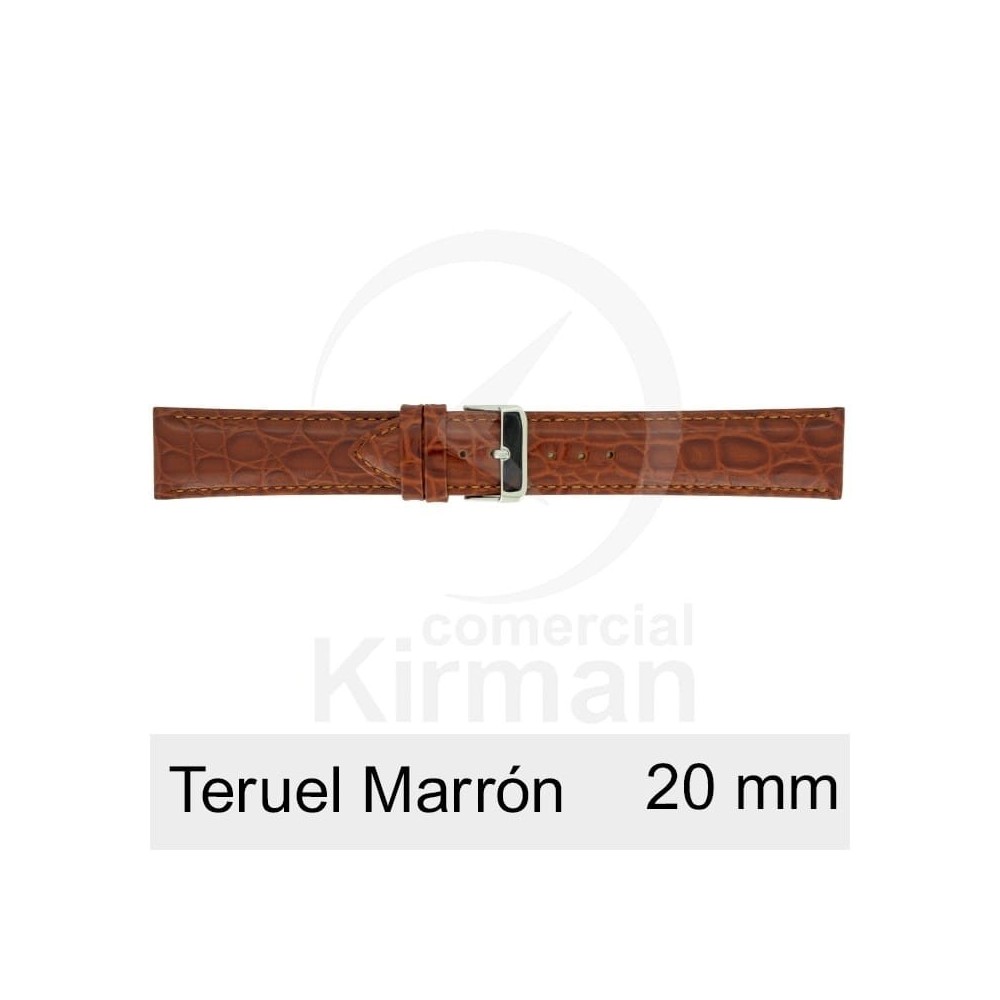 Bracelete Couro Castanha 20MM Teruel | ByteNova