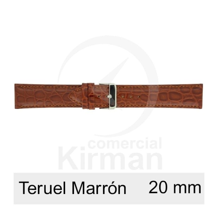 Bracelete Couro Castanha 20MM Teruel | ByteNova