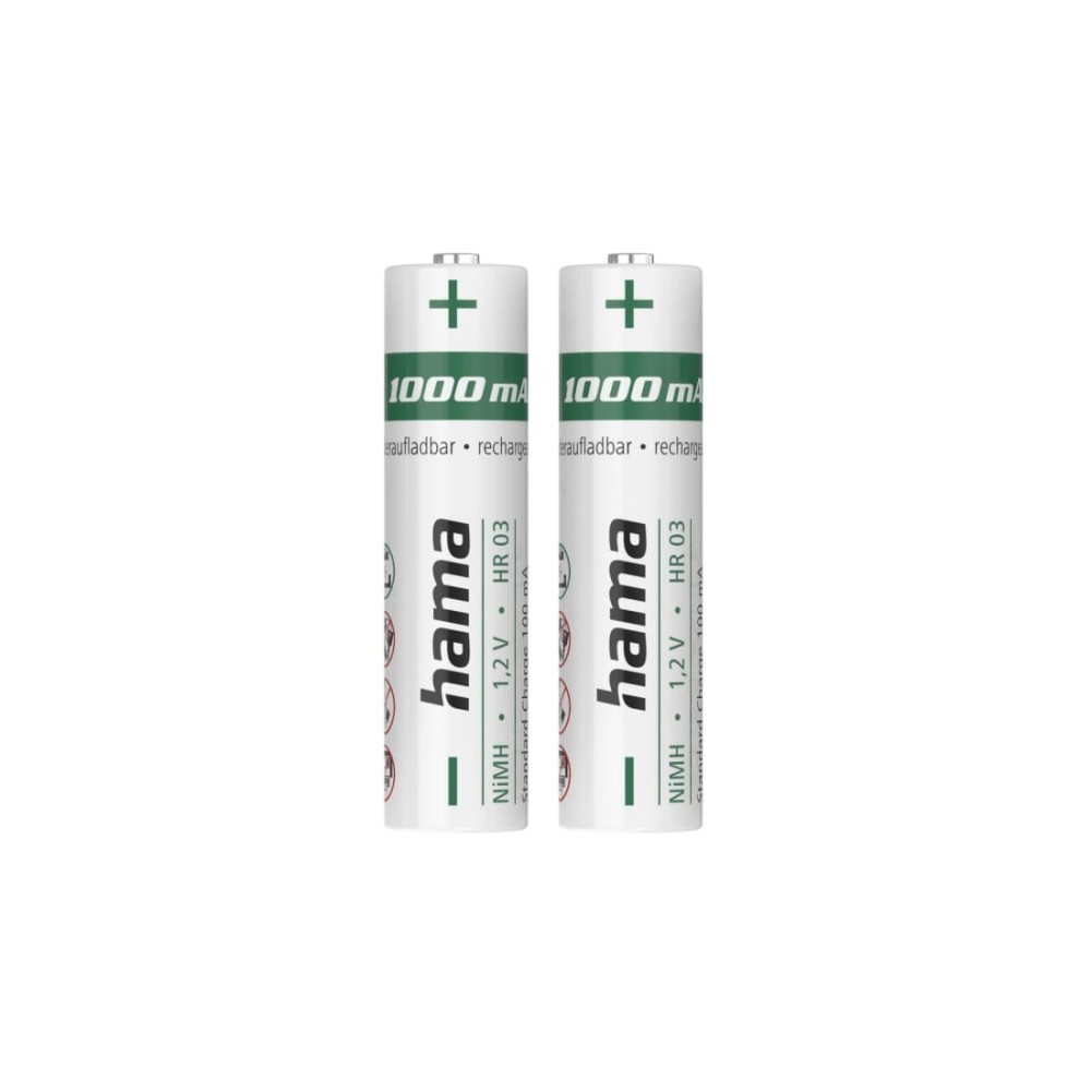 Pilha Recarregável AAA/HR6 Nimh 1000mAh (12) Hama | ByteNova
