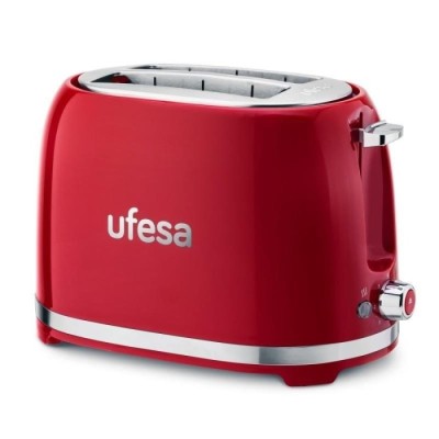 Torradeira Ufesa Classic PinUp 850W 2 Ranhuras Vermelha | ByteNova