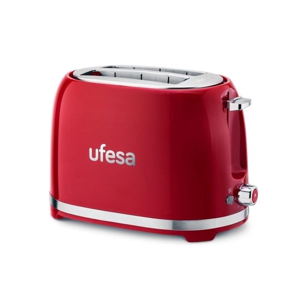Torradeira Ufesa Classic PinUp 850W 2 Ranhuras Vermelha | ByteNova